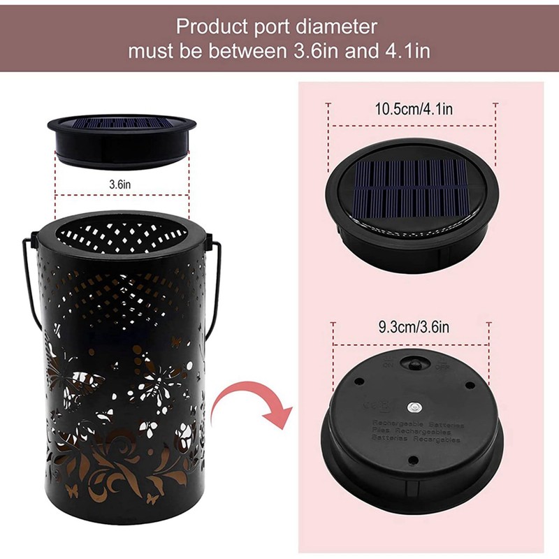 Lamsimoy 5 Pack Big Solar Light Replacement Top for Outdoor