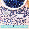 21000Pcs Black Blue AB Rhinestones for Bedazzling Kit, Mix Sizes