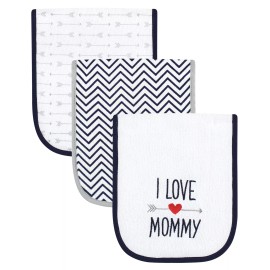 Luvable Friends Cotton Burp Cloths with Fiber Filling, Boy Mommy, One Size