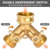 BEAUGIREW Garden Hose Y Valve Hose Splitter Solid Brass Hose