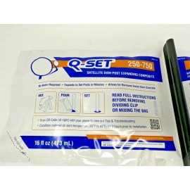 H.B. Fuller NEW Q-Set Post Expanding Foam for Satellite Dish , 2 Part Kit with Gloves