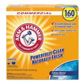 Arm & Hammer 3320000109 Powder Laundry Detergent, Clean Burst, 9.86 Lb, Box, 3/Carton