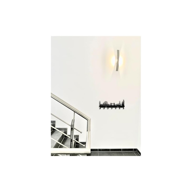 steland metallmanufaktur® London Skyline Steel Key Rack and Holder for