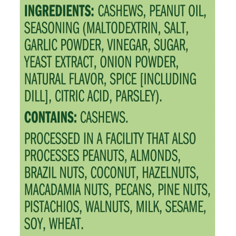 Emerald Dill Pickle Cashews, 5 Ounce -- 6 per case.