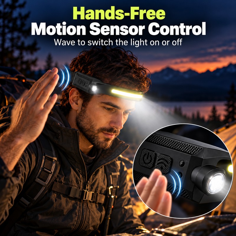 Rechargeable LED Headlamp for Camping & Outdoor Activities – 230°