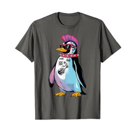 Punkuin Funny Punk Rock Punk Rocker Penguin Costume T-Shirt