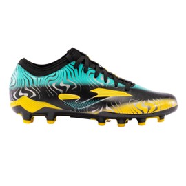 Joma - Football Boots Evolution Cup FG - Sizes: 6.5 - Professional Soccer Cleats - Microfiber Upper, Chrome Sole, Heel Reinforcement, and Sock-Like Fit - Colors: Black Gold