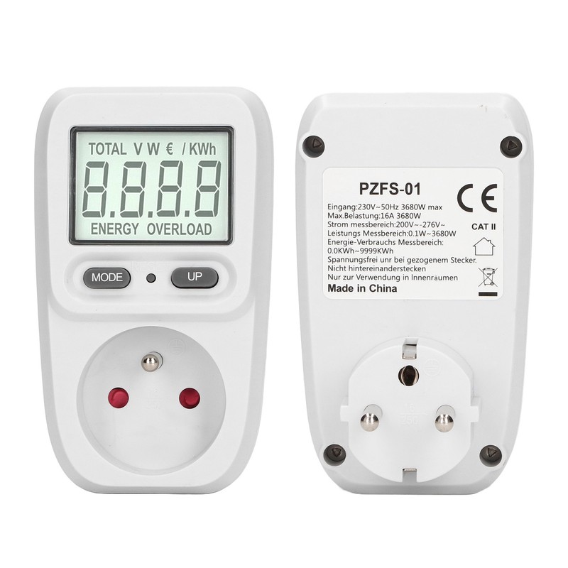 Smart Power Socket Electricity Usage Monitor Digital Display Watt Consumption