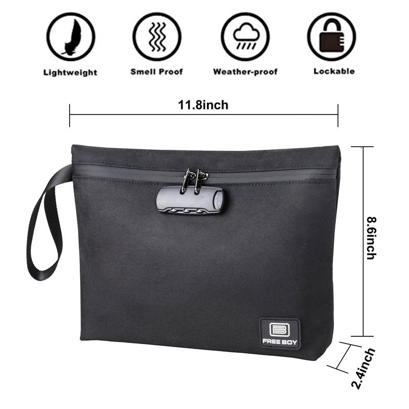 Free Boy Smell Proof Bag with Combination Lock Odor Proof