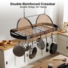 Chloraeon Hanging Pot Rack,32-Inch Ceiling Pot Rack for Kitchen,Space-Saving Pot