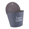 KONTONTY Iron Wall Pocket Planter Half Round Hanging Planters for