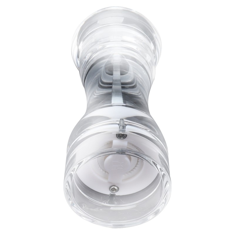 2Pcs Acrylic Manual Grinder Transparent Pepper Salt Mill Spice Jar