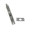 QCAA Solid Brass Flush Bolt, Square Shape, 6", Brushed Satin