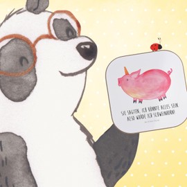 Mr. & Mrs. Panda Glass Coasters Unicorn Pig Gift Unicorn Funny Unicorn Decoration Coaster Design Party Cups Coasters