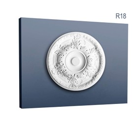 ORAC R18 Ceiling Rose Rosette Medallion Centre high quality polyurethane classic leaf design | 49cm = 19 inch diameter