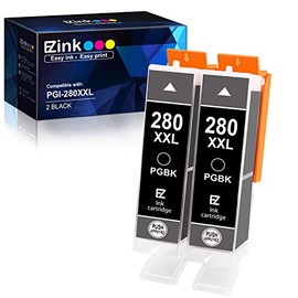 E-Z Ink (TM) Compatible Ink Cartridge Replacement for Canon PGI-280XXL PGI 280 XXL Compatible with PIXMA TR7520 TR8520 TS6120 TS6220 TS8120 TS8220 TS9120 TS9520 TS9521C Printer (2 PGBK)