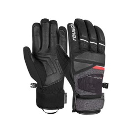 Reusch Men's Storm R-Tex Xt Gloves, Black/Black Melange/Fire Red, 8