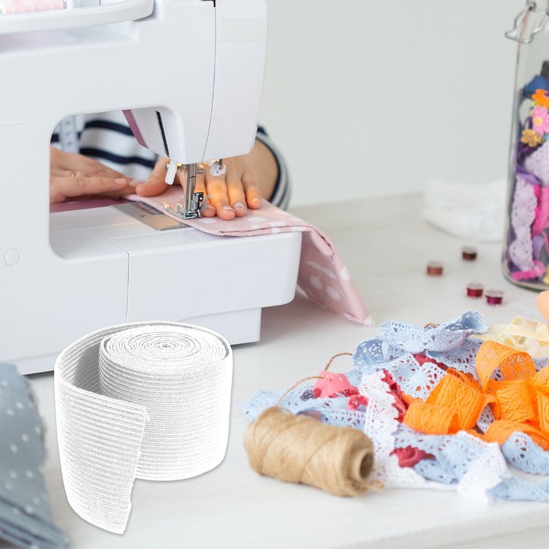 White Elastic Band for Sewing 3 Inch Wide Knit Bands
