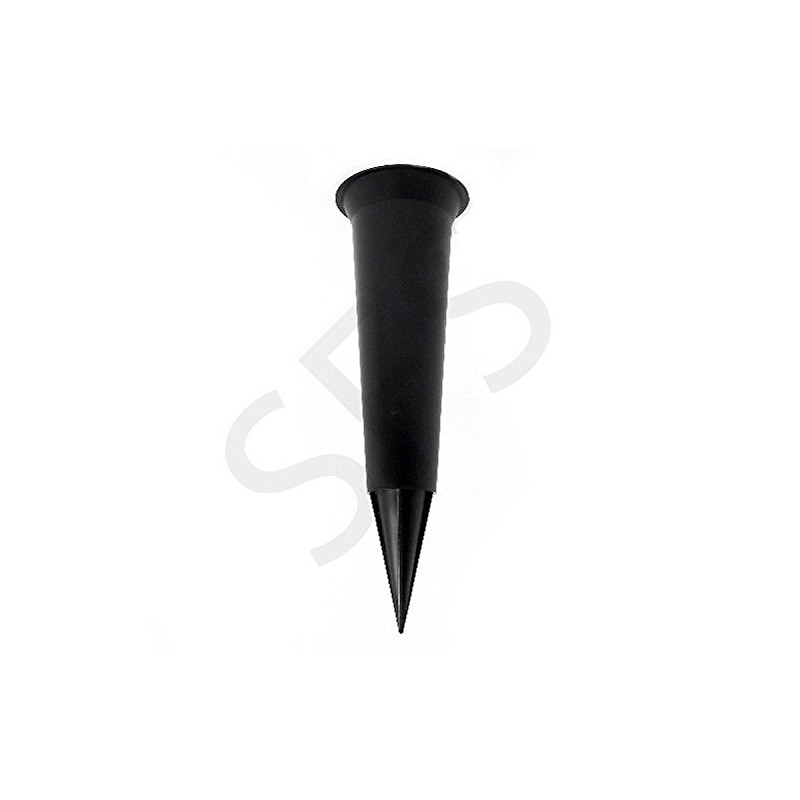 Plain black grave flower vase funeral spike pot