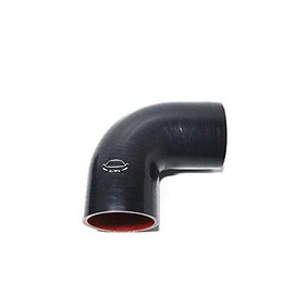 LTI Universal 4-Ply Reinforced High Performance Inner Diameter 3" 90 Degree Elbow Silicone Hose Coupler 76mm (3" BLACK)