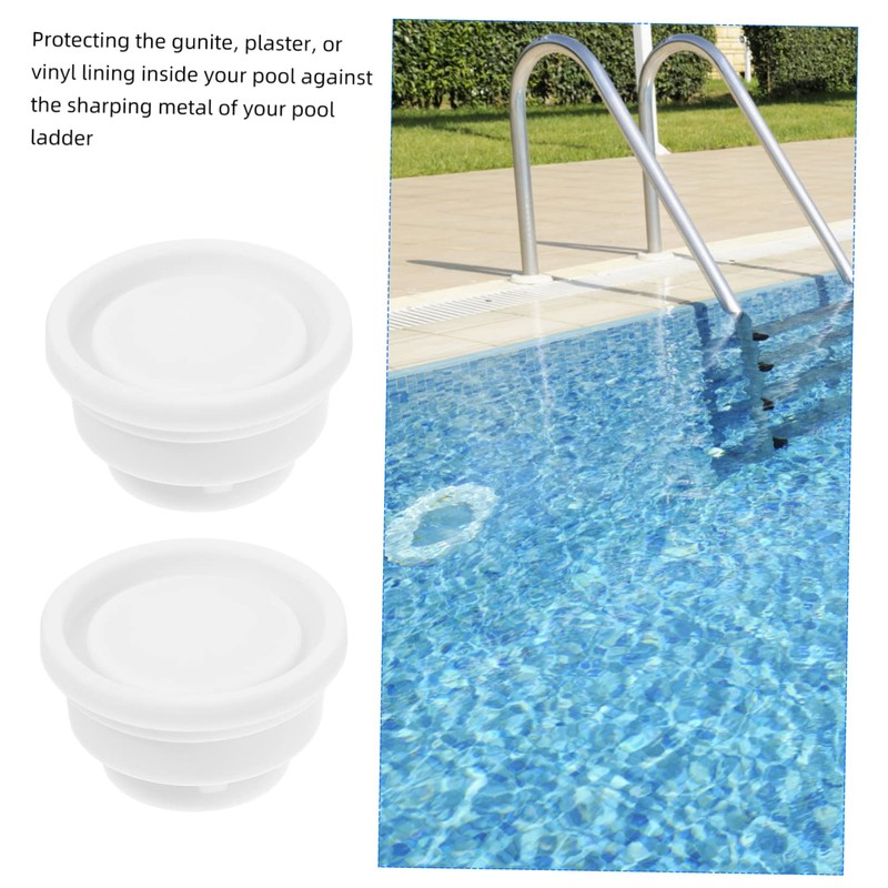 BESPORTBLE 2pcs Pool Ladder Rubber Stopper Bumper Caps Replacement Accessories