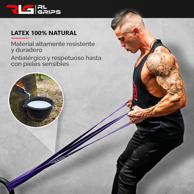 RL Grips® Resistance Elastic Bands for Muscle Building - Fitness
