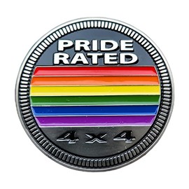 Badge Glow Pride Rated 4x4 Metal Automotive Badge Specifically Designed for The Jeep Wrangler or Cherokee Stick it Anywhere!…