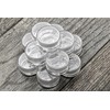 SE 12-Piece Set of Clear Round Plastic Storage Containers with