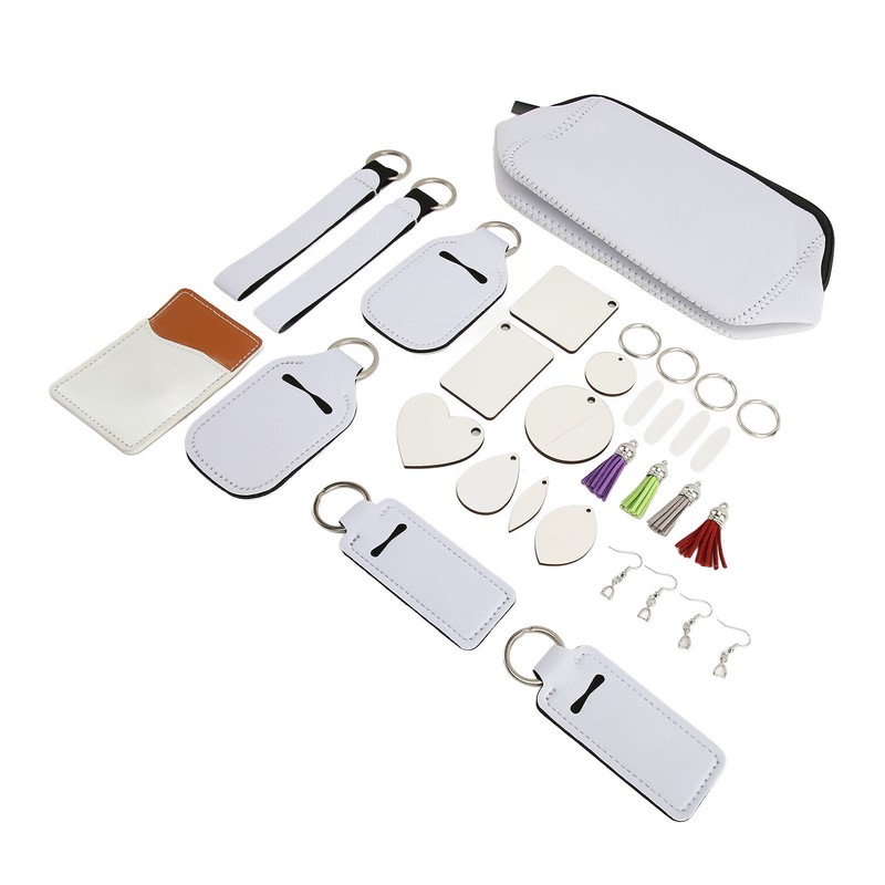 32 Pcs Sublimation Blanks Products Double Sided DIY Sublimation Heat