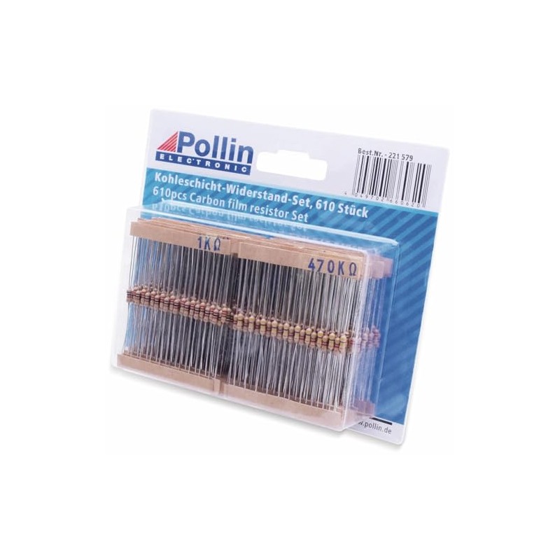 Resistors Assortment 610 Pieces E12 0.25 W