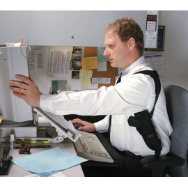 Uncle Mike's Off-Duty and Concealment Pro-Pak Kodra Nylon Vertical Shoulder Holster (Black, Size 1, Right Hand)