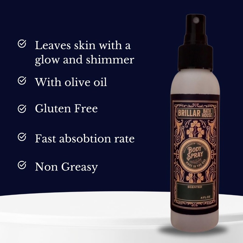 Black Currant Vanilla Scented Shimmering Body Spray, 4 Oz (2