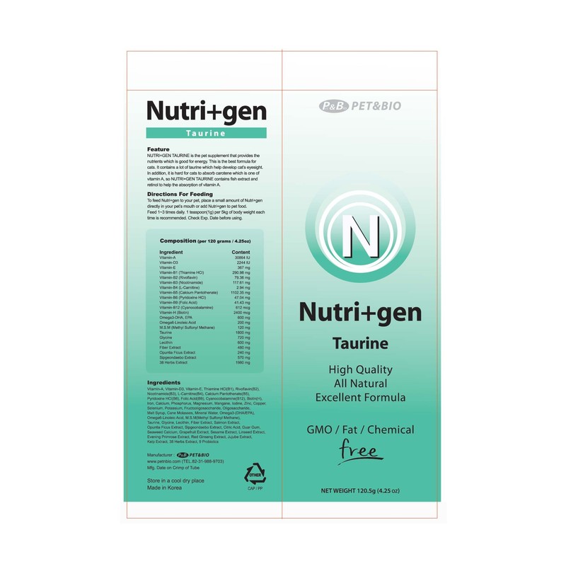 Nutri+gen Nutrigen Pet Supplement, 100% Natural (Taurine)