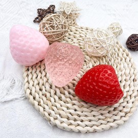 Taba Squishy Strawberry , Taba Soft Giant Jelly, Taba Soft Transparent Strawberries, Kawaii Taba Soft, Strawberry Pressure Balls, Handmade taba Soft (Pink + Red+Transparent Pink)