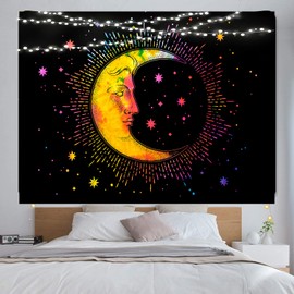 Sun and Moon Tapestries aesthetic Constellation Tapestry Wall Hanging Astrology aesthetic stuff Psychedelic Mystic Home Decorations bedroom accessories Dorm Room Decor 30x40 IN Multi