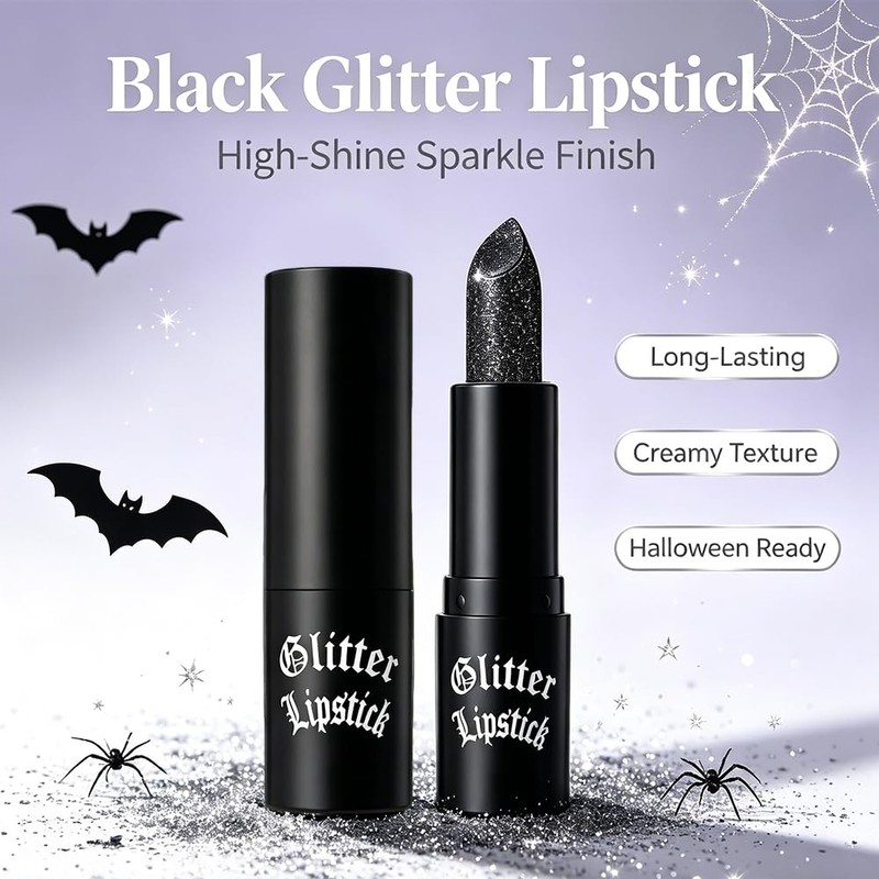 Metallic Shiny Glitter Lipstick, Nourished Lips, Long Lasting