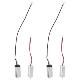 Fafeicy 4 Piece Motor DC 3.7V 44000RPM Brush Motor 10 x 20mm Micro Motor Cable for Robot Drone