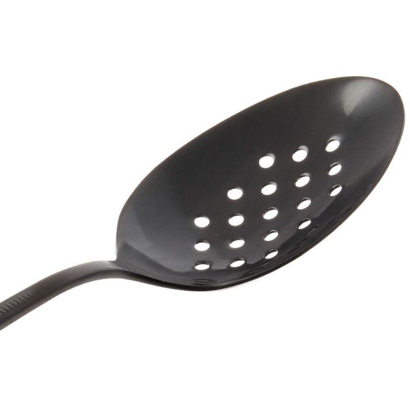 Mercer Culinary Plating Spoon Perforated Bowl, Stainless Steel, Black, 27.8