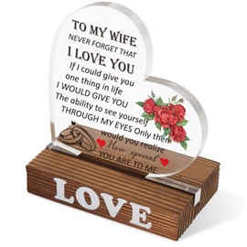 Valentine's Day Gifts for Her, Wife Gifts from Husband, Gifts for Wife On Wedding Day, Romantic Gifts for her, Desk Decorative Sign Birthday Gift for Wife