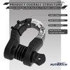 AUTMATCH D Ring Shackles 3/4" Mega Shackle (2 Pack) 68,000Ibs