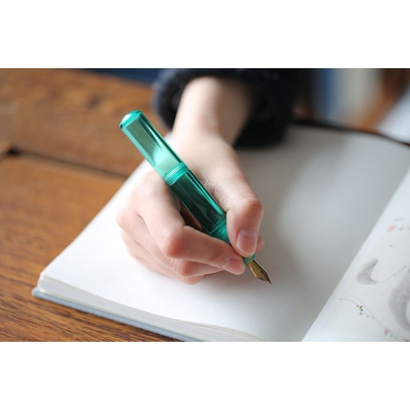 czxwyst Majohn Wancai Mini Transparent Pocket Dropper Fountain Pen (Bitter