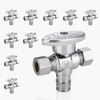 10-Pack GUOFIS PEX-A Angle Stop Valve with Dual Compression Outlet,1/2"