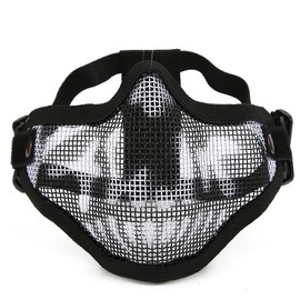 Metal Mesh Face Guard Tactics Half Cover Protective for Paintball CS V1