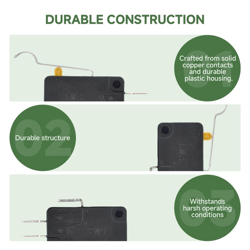 Anvpkun (2-Pack) Micro Switch SNAP Action V7-7H15D8-263-1 /E2AU with Roller