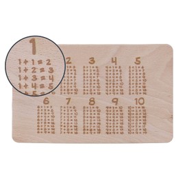 Deitert Breakfast Board 1+1 for Beginners to School – Breakfast Board for Learning – Learning Board – Bread Board Made of Beech 25 x 15 x 1 cm