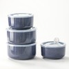 Adewnest Ceramic Nesting Bowls with Lid: Microwave Safe Food Storage
