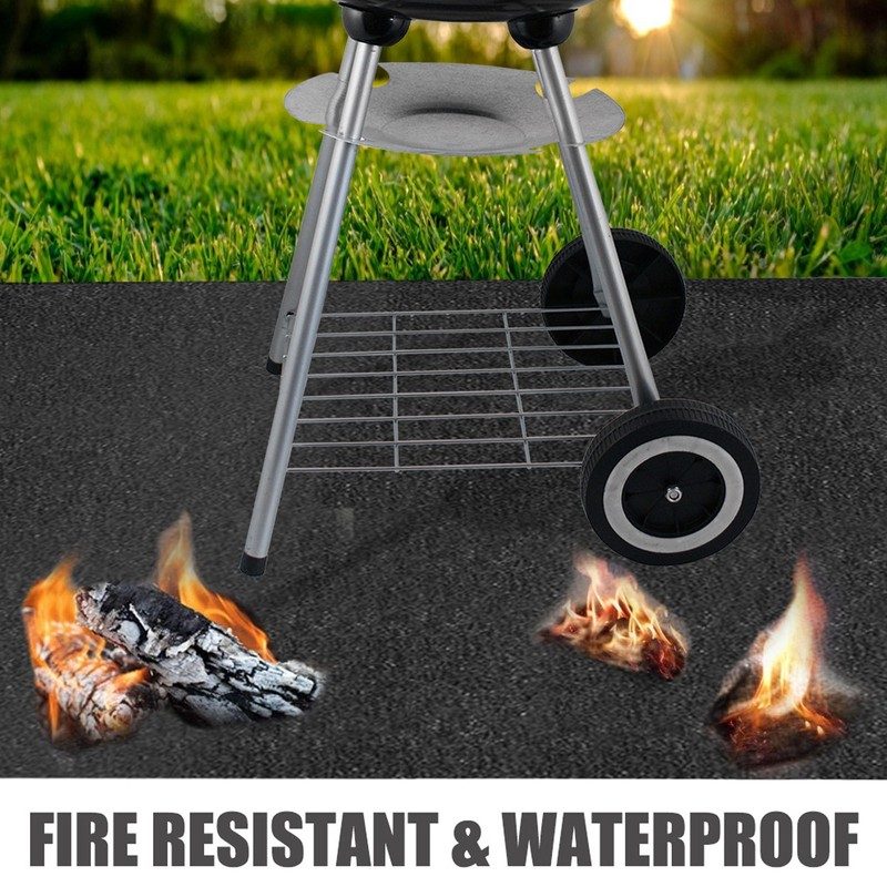 Fireproof Washable Barbecue Mat Reusable Foldable Lawn Protector for Outdoor