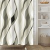 Yanutan Olive Green Modern Shower Curtain,Striped Gray Green Shower Curtain