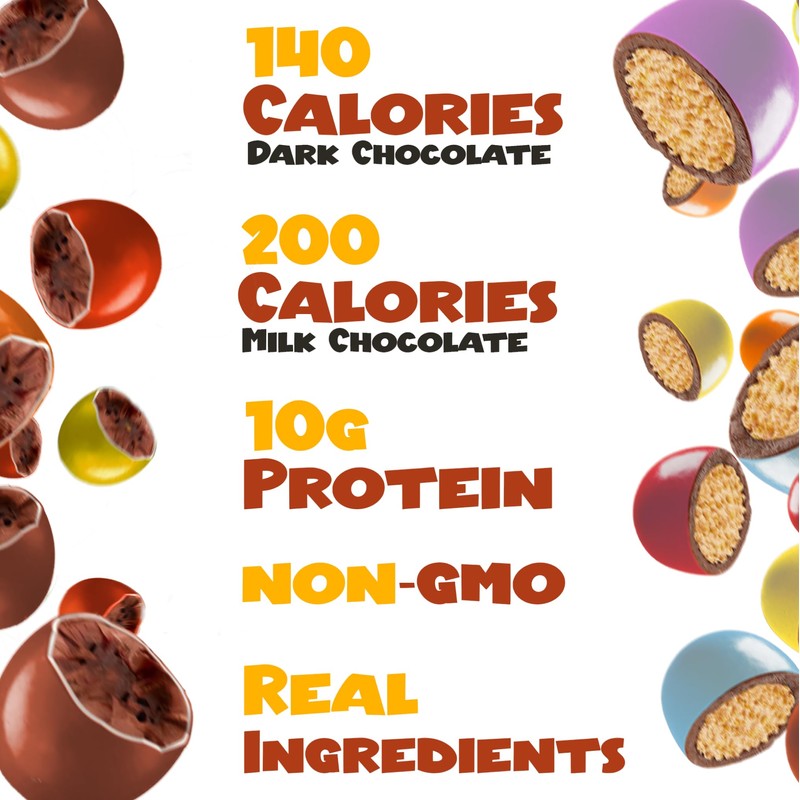 POINTS! KRUNCH Milk + Dark Chocolate High Protein Snack, 10g