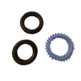 Bonita Pet Dog Chew Toy - Dog Toy for Aggressive Chewer - Indestructible Dog Toy - Training Toy, Promotes Dental Health & Clean Teeth - Relieves Anxiety, 3 Pack (Black Matte, Blue Matte, Black Glossy)